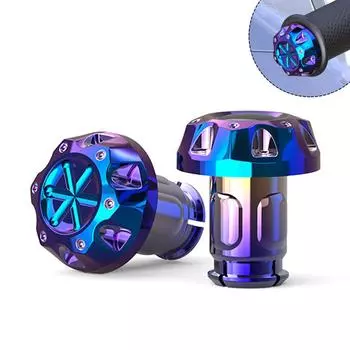 2 шт. рукоятки руля мотоцикла, концы руля, заглушки, ползунки руля, горящий титан для YAMAHA EROX155 NVX155 XMAX300, внутренний диаметр 17,5 мм #470059