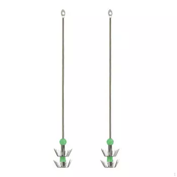 2 шт. рыболовные приманки для ловли кальмаров из нержавеющей стали, прочные, удобные, легкие, ночные снасти