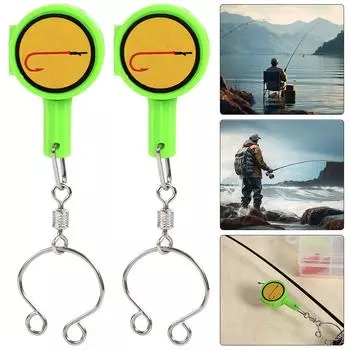 2 шт. рыболовный быстрый инструмент для завязывания узлов, быстрое приспособление для завязывания гвоздей, рыболовное устройство (зеленый)