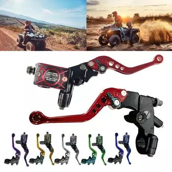 2 шт., рычаги резервуара цилиндра мотоцикла, 7/8 дюйма, тормозной рычаг, верхний насос, аксессуар для гидравлического тормозного рычага красный