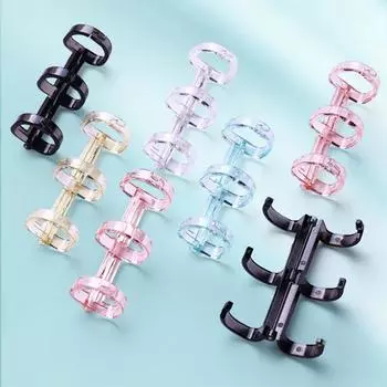 2 шт., с 3 отверстиями, переплетные кольца, пружинное спиральное кольцо, переплетное кольцо на 360 градусов, переворачивающаяся полоска, пряжка, зажим, школьные принадлежности, канцелярские принадлежности чёрный