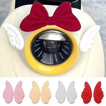 2 шт. съемные украшения для мотоциклетного шлема милые наклейки с крыльями ангела и дьявола легко устанавливаются принадлежности для мотоцикла и велоспорта белый