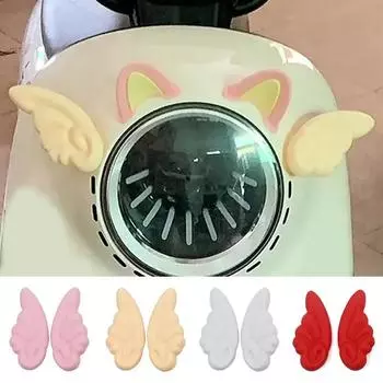 2 шт. съемные украшения для мотоциклетного шлема милые наклейки с крыльями ангела и дьявола легко устанавливаются принадлежности для мотоцикла и велоспорта красный