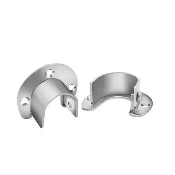 2 шт. с винтами фланцевое сиденье прочные износостойкие кронштейны для штанги для шкафа из нержавеющей стали толстые открытые вешалки для мебели