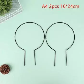 2 шт. Садовая подставка для растений, колышек, круглая решетка для вьющихся растений, железная подставка в форме сердца, опора для цветов, садовый декор 16*24CM