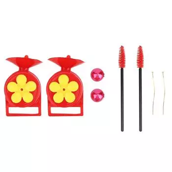 2 шт. садовая ручная пластиковая кормушка для колибри, устройство для кормления птиц на открытом воздухе, украшение