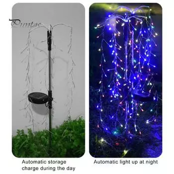 2 шт. садовый солнечный светильник IP65 водонепроницаемый с автоматической зарядкой, энергосберегающий солнечный садовый двор, декоративные светильники для внутреннего и наружного украшения разноцветный