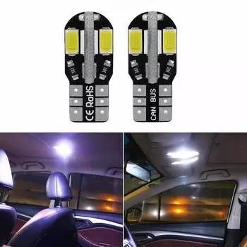 2 шт. салонная лампа Canbus без ошибок T10 5730 8SMD боковая клиновая лампа автомобиля белая лампа для стайлинга автомобилей 1Pcs белый