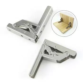 2 шт. Самоблокирующийся складной шарнирный кронштейн для ножки стола 90/180 градусов плоская пружина складной шарнир мебельная фурнитура крепление для ножки стола