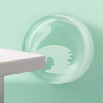 2 шт. Самоклеящаяся защита для стен от животных, мягкая силиконовая защита дверей, глушитель, ручка двери, бампер style 2