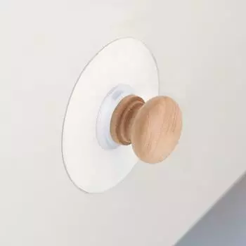 2 шт. самоклеящиеся деревянные настенные крючки для комода, ручки для шкафа, модные дверные ручки для ящиков, спальня White-Style 1