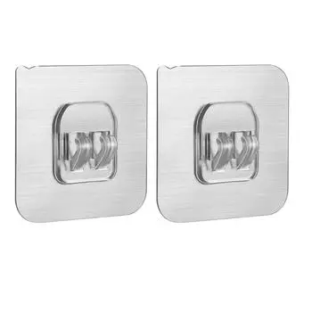 2 шт. самоклеящиеся крючки многофункциональные прозрачные сверхпрочные настенные липкие крючки без перфорации для