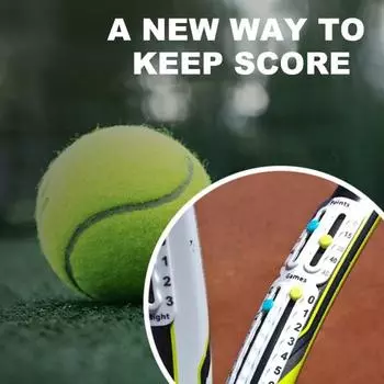 2 шт. счетчик очков для теннисной ракетки и падла, легко монтируемый небольшой счетчик очков, портативный счетчик очков для записи игровых наборов чёрный