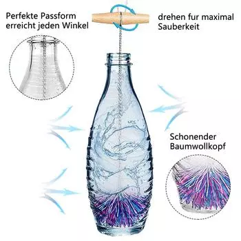 2 шт., щетка для бутылочек, нежная щетка для чистки бутылочек без царапин, набор для глубокой очистки с длинной ручкой для стеклянной бутылочки, детская бутылочка для воды, бутылка для воды
