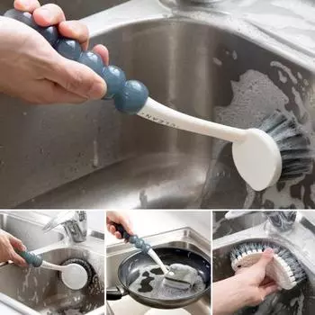 2 шт., щетка для чистки, мягкая длинная щетина, эргономичная ручка, многофункциональная прочная чистящая щетка с удобным захватом A