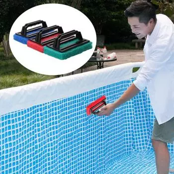 2 шт., щетка для чистки, удобная ручка, эргономичная ручка, щетка для чистки плитки, бассейна, ванны, ежедневного использования красный