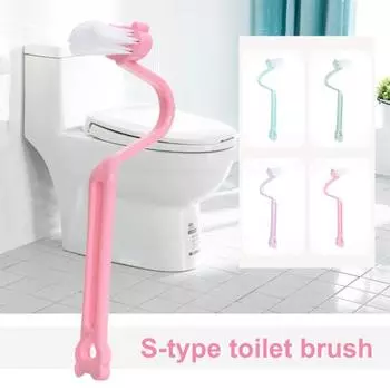 2 шт., щетка для унитаза S-образной формы, эргономичная, удобная ручка, сильное моющее средство, пятновыводитель, чистящая щетка для унитаза, принадлежности для ванной комнаты зелёный