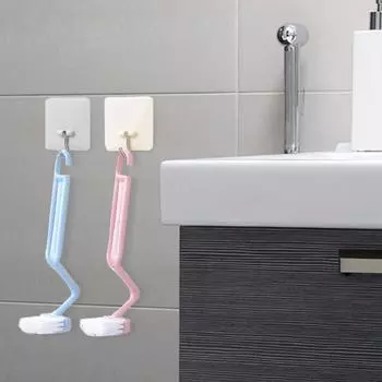 2 шт. щетки для чистки унитаза с длинной ручкой, легкие изогнутые щетки для унитаза V-образного типа, инструменты для чистки ванной комнаты A