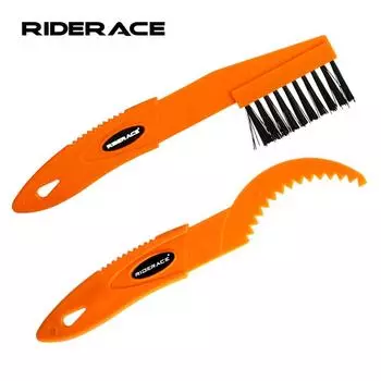 2 шт. щетки для чистки велосипеда, крючок для чистки цепи велосипеда, портативный крючок для рулетки MTB, набор для чистки велосипеда на открытом воздухе оранжевый