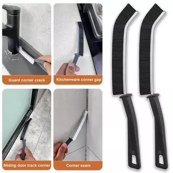 2 шт., щетки для чистки зазоров, эргономичная ручка, пятновыводитель, щетки с узким зазором для дома, кухни, ванной комнаты белый