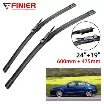 2 шт. щетки стеклоочистителя для A3 S3 RS3 2005-2013 24 19 подходят для переднего лобового стекла, щетки для окон, резак, аксессуары 2009 2010 2011 2012 2013