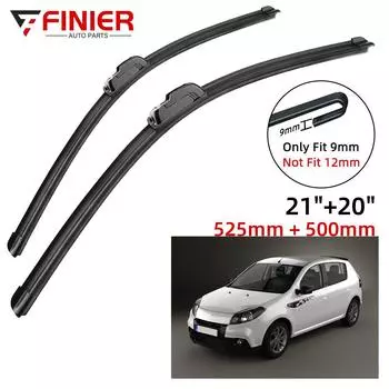 2 шт. щетки стеклоочистителя для Dacia Renault Sandero MK1 2007-2012 21 20 подходят для переднего лобового стекла, щетки для окон, резак, аксессуары 2010 2011 2012