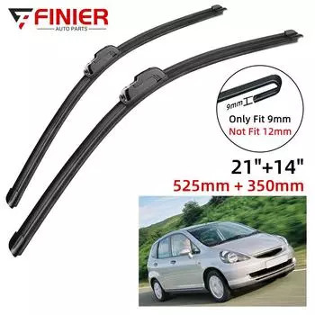 2 шт. щетки стеклоочистителя для Honda Fit Jazz MK1 2002-2008 21 14 подходят для переднего лобового стекла, щетки для окон, резак, аксессуары 2004 2005 2006 2007 2008