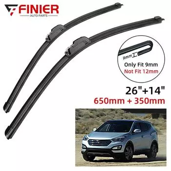 2 шт. щетки стеклоочистителя для Hyundai Santa Fe IX45 MK3 2013-2018 26 14 подходят для переднего лобового стекла, щетки для окон, резак, аксессуары 2016 2017 2018