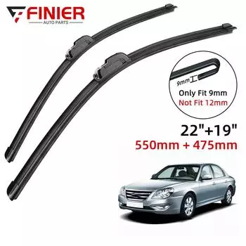 2 шт. щетки стеклоочистителя для Hyundai Sonata EF NF 1998-2009 22 19 подходят для переднего лобового стекла, щетки для окон, резак, аксессуары 2006 2007 2008 2009