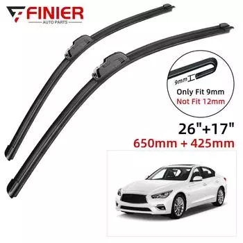 2 шт. щетки стеклоочистителя для INFINITI Q50 2014-2016 26 17 подходят для переднего лобового стекла, щетки для окон, резак, аксессуары 2014 2015 2016