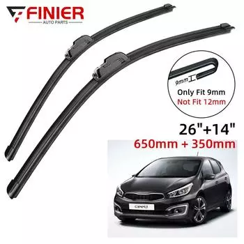 2 шт. щетки стеклоочистителя для KIA Ceed Cee d JD 2012-2018 26 14 подходят для переднего лобового стекла, щетки для окон, резак, аксессуары 2014 2015 2016 2017 2018