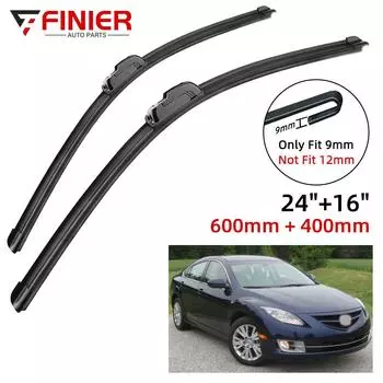 2 шт. щетки стеклоочистителя для Mazda 6 GH1 GH2 MK2 2007-2012 24 16 подходят для переднего лобового стекла, щетки для окон, резак, аксессуары 2009 2010 2011 2012