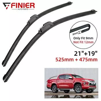 2 шт. щетки стеклоочистителя для Mitsubishi L200 KA KB 2005-2014 21 19 подходят для переднего лобового стекла, щетки для окон, резак, аксессуары 2011 2012 2013 2014