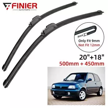 2 шт. щетки стеклоочистителя для Nissan Micra K11 2000-2002 20 18 подходят для переднего лобового стекла, щетки для окон, резак, аксессуары 2000 2001 2002