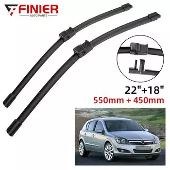 2 шт. щетки стеклоочистителя для Opel Astra H 2004-2009 22 + 18 подходят для переднего лобового стекла, щетки для окон, резак, аксессуары 2004 2005 2006 2007 2008 2009