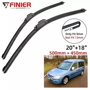 2 шт. щетки стеклоочистителя для Opel Combo C 2001-2012 20 18 подходят для переднего лобового стекла, щетки для окон, резак, аксессуары 2007 2008 2009 2010 2011 2012