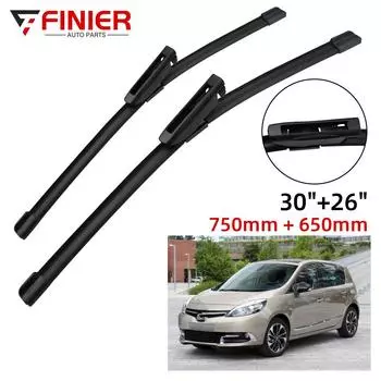 2 шт. щетки стеклоочистителя для Renault Scenic 3 2009-2016 30 26 подходят для переднего лобового стекла, щетки для окон, резак, аксессуары 2012 2013 2014 2015 2016