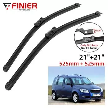 2 шт. щетки стеклоочистителя для Skoda Roomster 2006-2016 21 21 подходят для переднего лобового стекла, щетки для окон, резак, аксессуары 2012 2013 2014 2015 2016