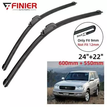 2 шт. щетки стеклоочистителя для Toyota Land Cruiser 100 200 2001-2021 24 22 подходят для переднего лобового стекла, щетки для окон, резак, аксессуары