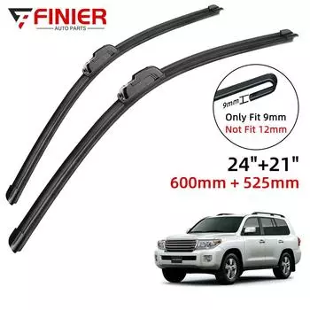 2 шт. щетки стеклоочистителя для Toyota Prado J200 2008-2009 24 21 подходят для переднего лобового стекла, щетки для окон, резак, аксессуары 2008 2009