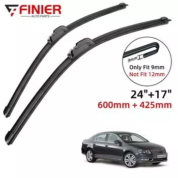 2 шт. щетки стеклоочистителя для Volkswagen Passat B7 3C 2012-2015 24 17 подходят для переднего лобового стекла, щетки для окон, резак, аксессуары 2012 2013 2014 2015