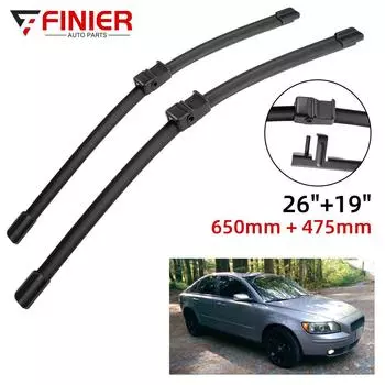 2 шт. щетки стеклоочистителя для Volvo V50 S40 2004-2006 26 19 подходят для переднего лобового стекла, щетки для окон, резак, аксессуары 2004 2005 2006