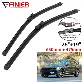 2 шт. щетки стеклоочистителя для VOLVO XC60 2018-2020 26 19 подходят для переднего лобового стекла, щетки для окон, резак, аксессуары 2018 2019 2020