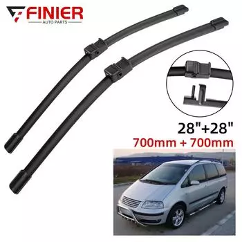 2 шт. щетки стеклоочистителя для VW Sharan 7M 2001-2010 28 28 подходят для переднего лобового стекла, щетки для окон, резак, аксессуары 2005 2006 2007 2008 2009 2010