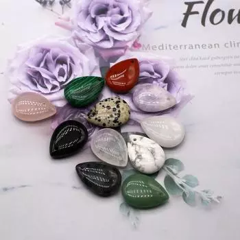 2 шт. серьги кулон натуральный камень каплевидной формы небольшой кулон для изготовления ювелирных изделий браслет ожерелье аксессуар 2pcs/25x18mm