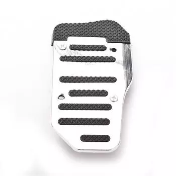 2 шт. Серебристые Нескользящие Автоматические Накладки на Педали Тормоза и Газа для Легковых Автомобилей и Внедорожников