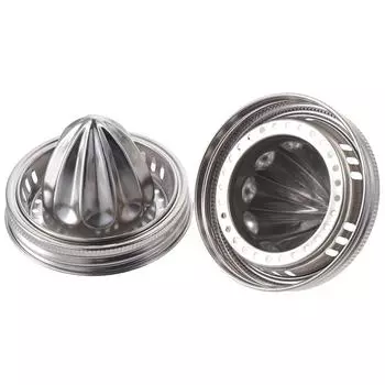 2 шт. серебряная крышка соковыжималки Mason Jar 3,38 дюйма, ручная соковыжималка для лимона, кухонная соковыжималка для лимона