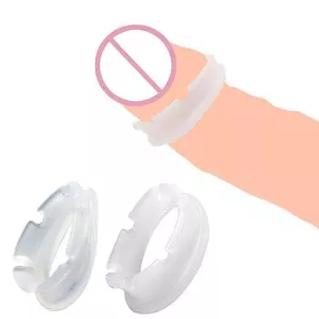 2 шт. Секс-игрушки для мужчин, кольца для расширения пениса, коррекция крайней плоти, кольцо для пениса, кольцо сопротивления крайней плоти, тренажер задержки