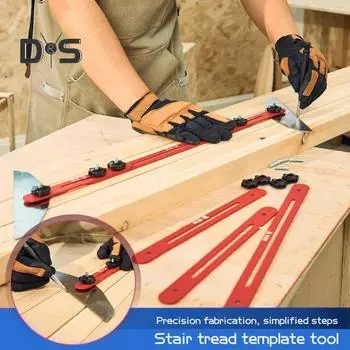 2 шт. Шаблон для измерения ступеней лестницы, прочная конструкция, портативный шаблон для измерения ступеней лестницы с двумя гайками, инструмент для измерения ступеней лестницы 50 cm