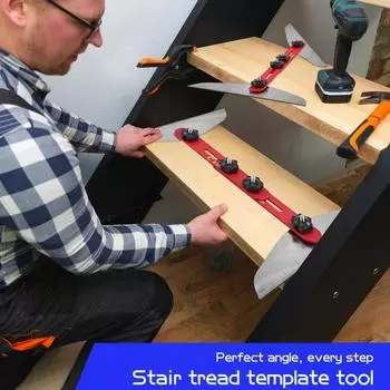 2 шт. Шаблон для ступеней лестницы, прочная конструкция, портативный шаблон для измерения ступеней лестницы с двумя гайками